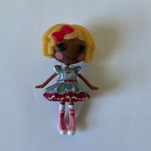 Lalaloopsy Dot Starlight Mini Doll 3 Inch Yellow Hair Silver Blue Dress Good